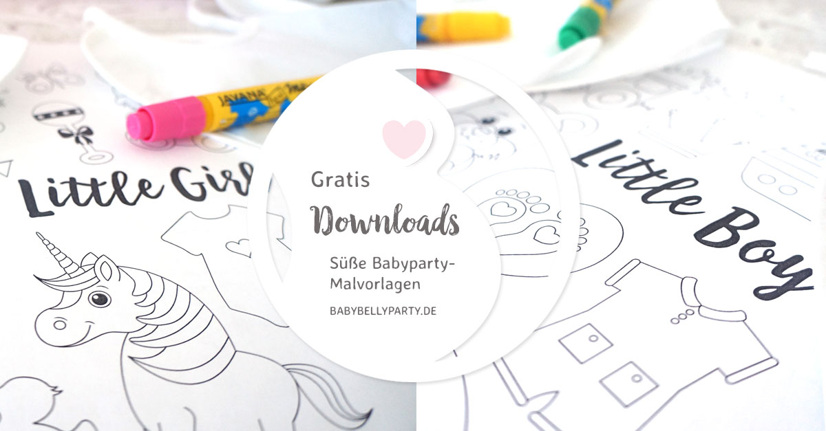 kostenlose downloads für deine babyparty