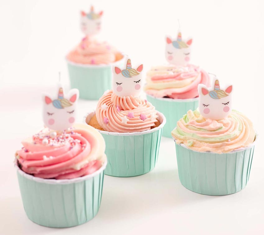Cupcakes für die Babyparty oder den 1. Geburtstag mit Einhorn-Motto