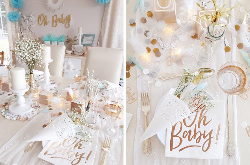 Aus Tortenspitzen lassen sich zur Babyparty wunderschöne Spitztüten machen © lxoxndxoxn