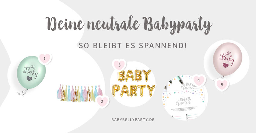 Noch mehr schöne Deko für deine neutrale Babyparty findest du bei uns im Shop!