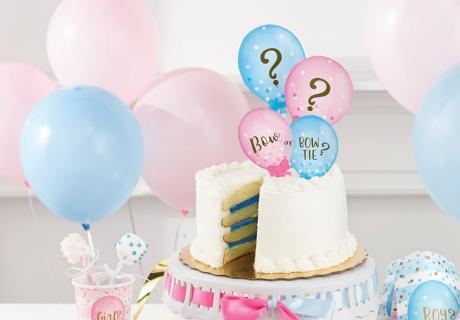 Es wird spannend... und süß! Cake Topper farblich perfekt passend zu eurer Gender Reveal Party