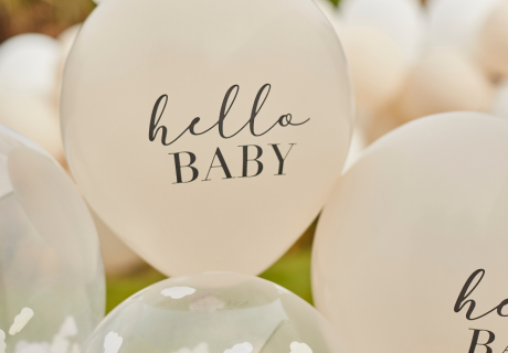 Begrüße das neue Leben mit süßen Hello Baby Ballons