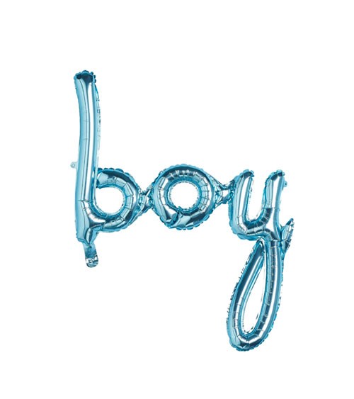 Script-Folienballon "Boy" - blau - 68 x 58 cm