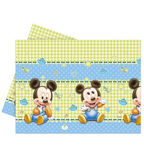Kunststoff-Tischdecke "Baby Mickey" - 120 x 180 cm