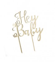 Holz-Tortenstecker "Hey Baby"