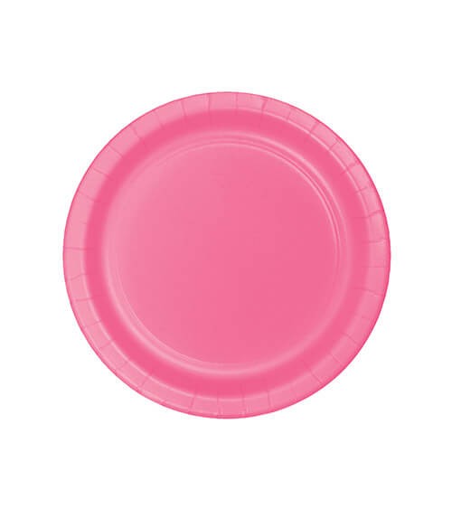 Kleine Pappteller - candy pink - 24 Stück