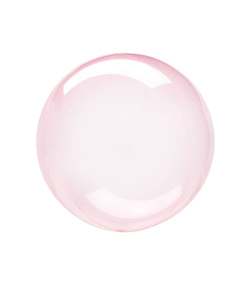 Kleiner Kugel-Folienballon "Clearz Crystal" - pink - 25-35 cm