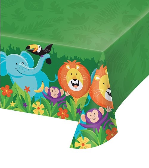 Kunststoff-Tischdecke "Dschungel Safari" - 137 x 259 cm