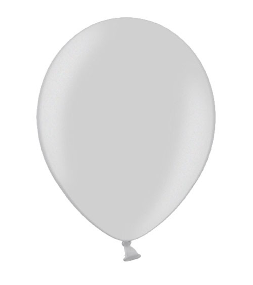 Metallic-Luftballons - silber - 10 Stück