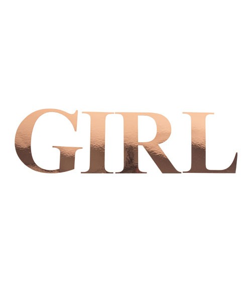 Buchstabensticker "Girl" - rosegold - 15 cm