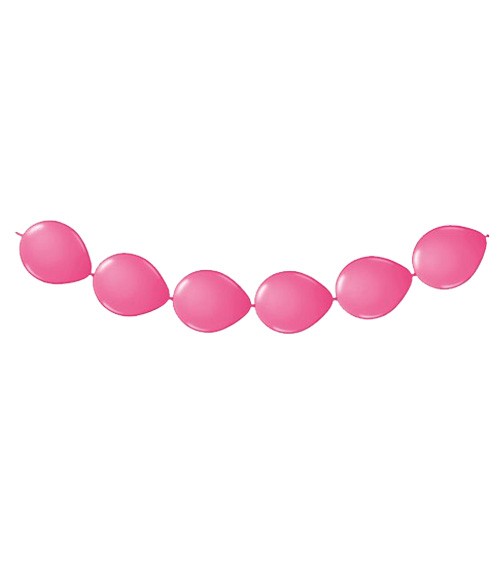 Kettenballons - pink - 8 Stück