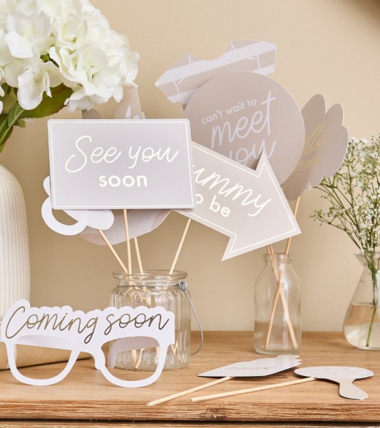 DIY Photobooth-Set "Babyshower" - 10-teilig