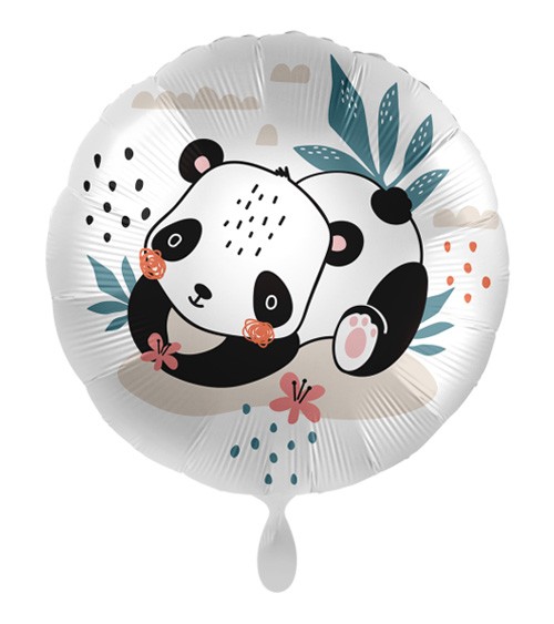 Süßer Folienballon mit liegendem Panda