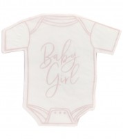 Babybody-Servietten "Baby Girl" - rosa - 16 Stück