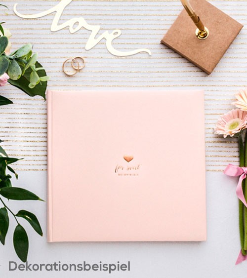 Gästebuch "For sweet Memories" - rosa/rosegold