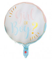 Runder Folienballon "Girl or Boy" - 45 cm
