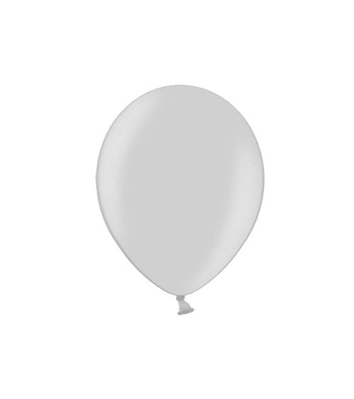 Mini-Luftballons - metallic silber - 12 cm - 100 Stück