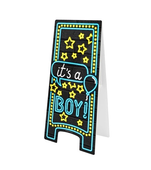 Aufsteller "It's a boy!" - Neon - 58 x 27,5 cm