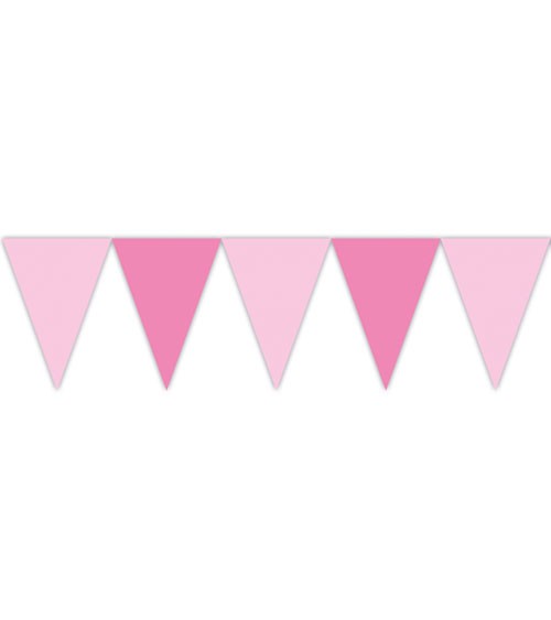 Wimpelgirlande - rosa/pink - 2,3 m