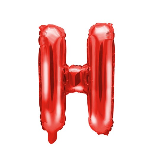 Folienballon Buchstabe "H" - rot - 35 cm