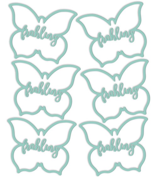 Deine Anhänger "Schmetterling" aus Acryl - 6 Stück