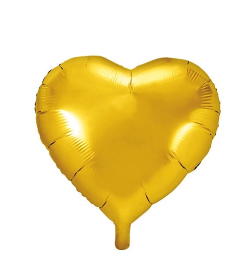 Herz-Folienballon - gold - 45 cm