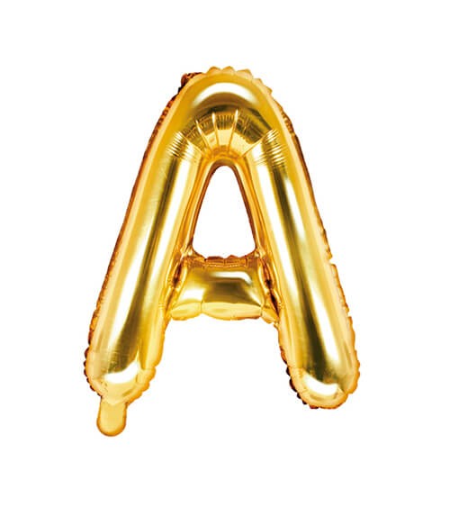 Folienballon Buchstabe "A" - gold - 35 cm