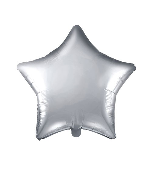 Stern-Folienballon - silber - 48 cm