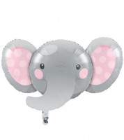 Shape-Folienballon "Little Elephant - Girl" - 93 x 62 cm