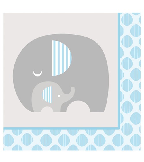 Servietten "Kleiner Elefant - hellblau" - 16 Stück