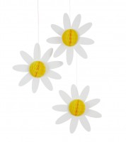 Waben-Hängedeko "Daisy" - 3 Stück