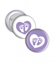 Button "Babyfüßchen“ - Lavendel