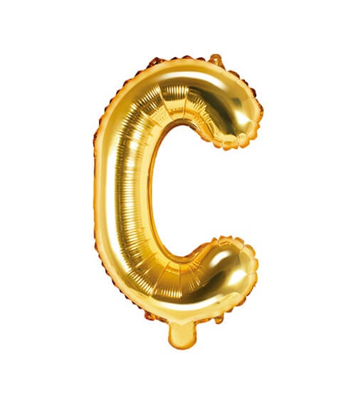 Folienballon Buchstabe "C" - gold - 35 cm