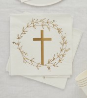 Servietten "Goldenes Kreuz" - 16 Stück