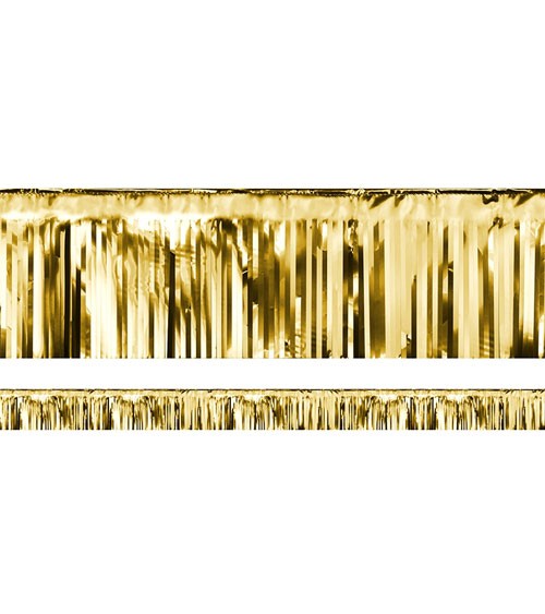 Metallic-Fransengirlande - gold - 18,5 cm x 4 m