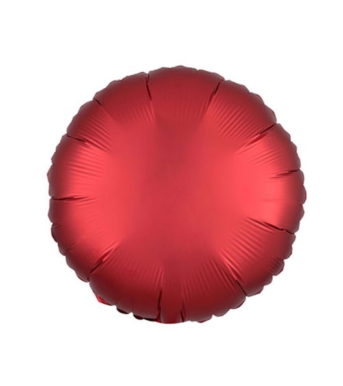 Runder Folienballon „Satin Luxe“ - rot - 43 cm