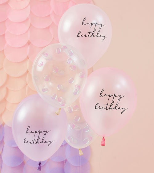 Luftballon-Set "Mermaid Magic" - Happy Birthday - 5-teilig