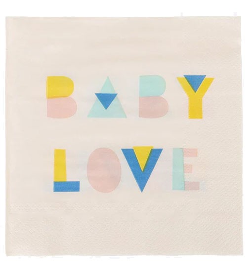 Servietten "Baby Love" - nude - 20 Stück