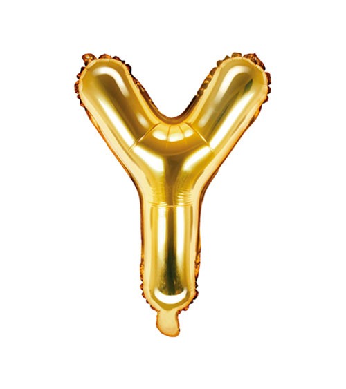 Folienballon Buchstabe "Y" - gold - 35 cm