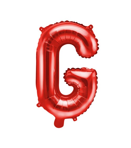 Folienballon Buchstabe "G" - rot - 35 cm
