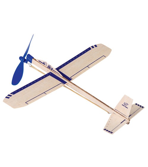 Segelflugzeug "Eagle Jet" mit Gummimotor - 35,5 cm