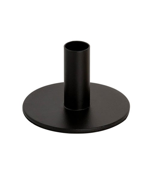 Kerzenhalter für Dinnerkerzen - schwarz - 10 x 6,5 cm