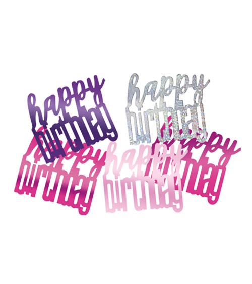 Streukonfetti "Happy Birthday" - pink - 14 g
