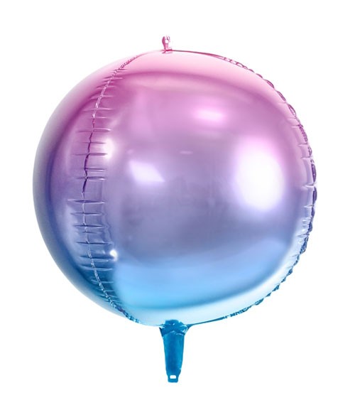 Kugel-Folienballon "Ombre" - lila/blau - 35 cm