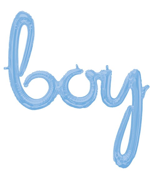 Script-Folienballon "Boy" - blau - 73 x 81 cm
