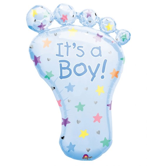SuperShape-Folienballon "Babyfüßchen Boy"