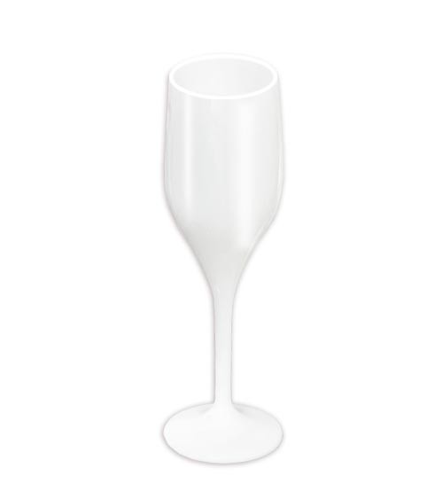 Sektglas aus Kunststoff - weiß - 150 ml