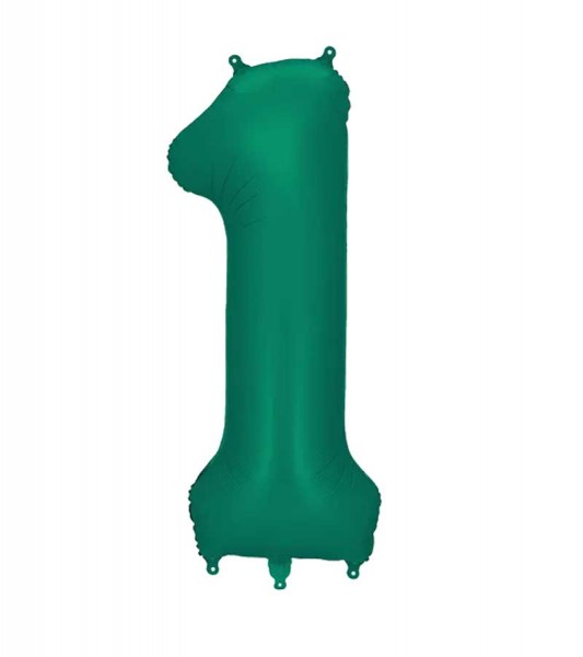 Folienballon Zahl - satin flaschengrün - 86 cm