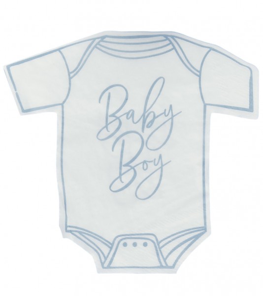 Babybody-Servietten "Baby Boy" - hellblau - 16 Stück