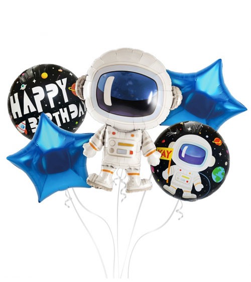 Folienballon-Set "Space" - Happy Birthday - 5-teilig